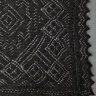 Оренбургский пуховый ажурный палантин черный, арт. A 12040-07