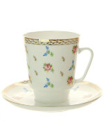 Чашка с блюдцем кофейная форма Майская рисунок Цветочный вальс ИФЗ