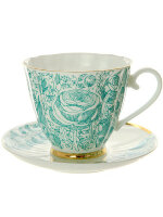 Чашка с блюдцем чайная форма Гвоздика рисунок Лето зеленое ИФЗ